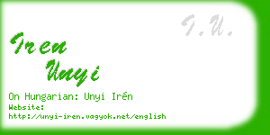 iren unyi business card